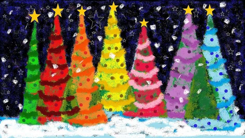 copaci de Crăciun puzzle online