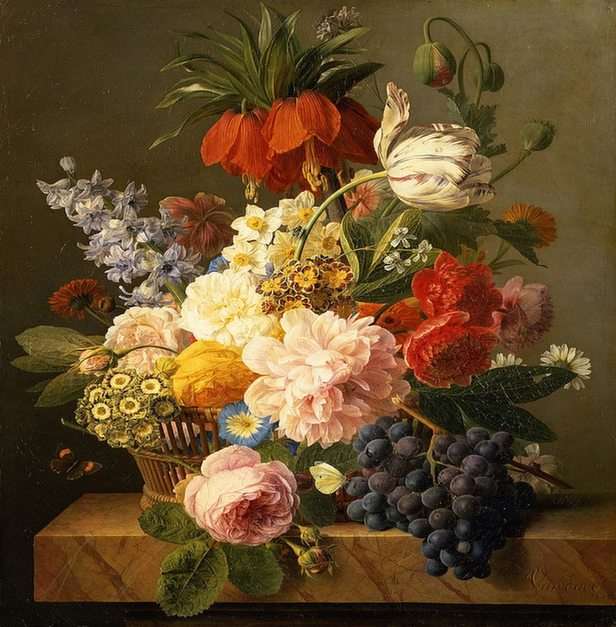 Flori într-o vază puzzle online din fotografie