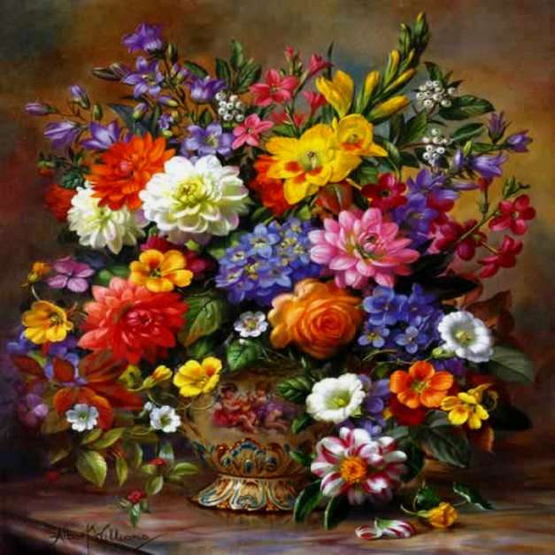 A bouquet in a vase puzzle online from photo