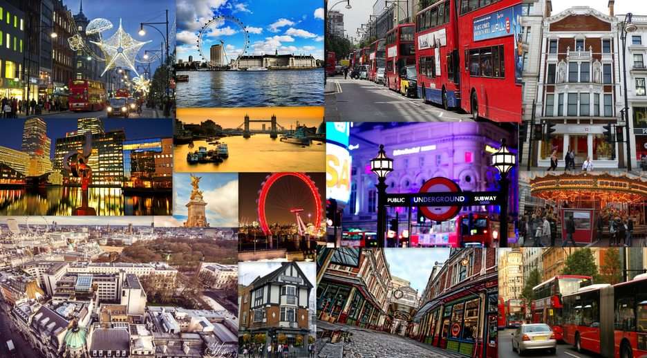 Londen collage puzzel online van foto