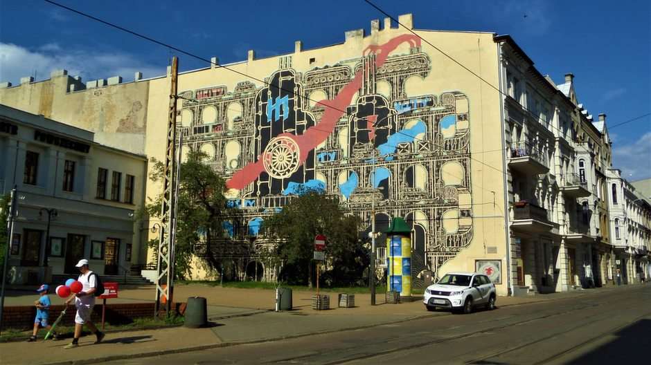 Mural de Lodz puzzle online a partir de fotografia
