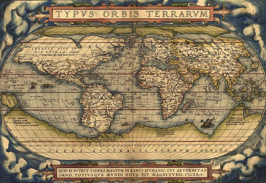 Карта 16 века пазл онлайн из фото