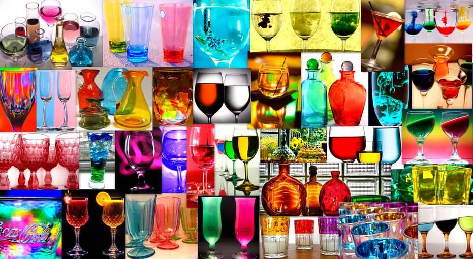 färgat glas pussel online från foto