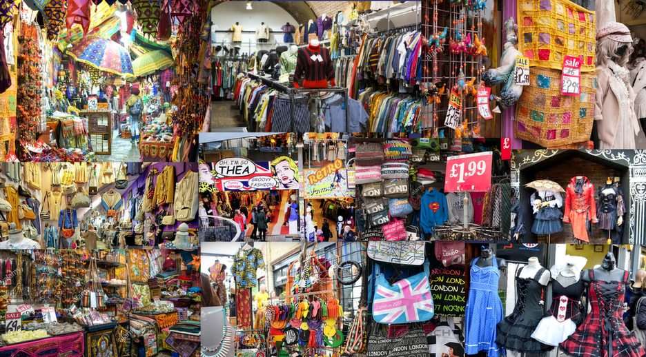 Einkaufen in Camden Town Online-Puzzle vom Foto
