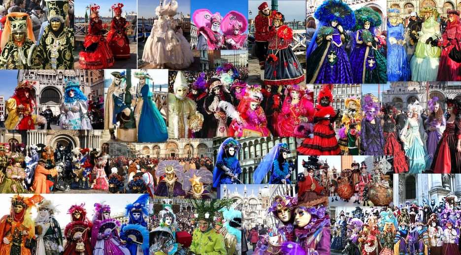 Venedigs karneval pussel online från foto