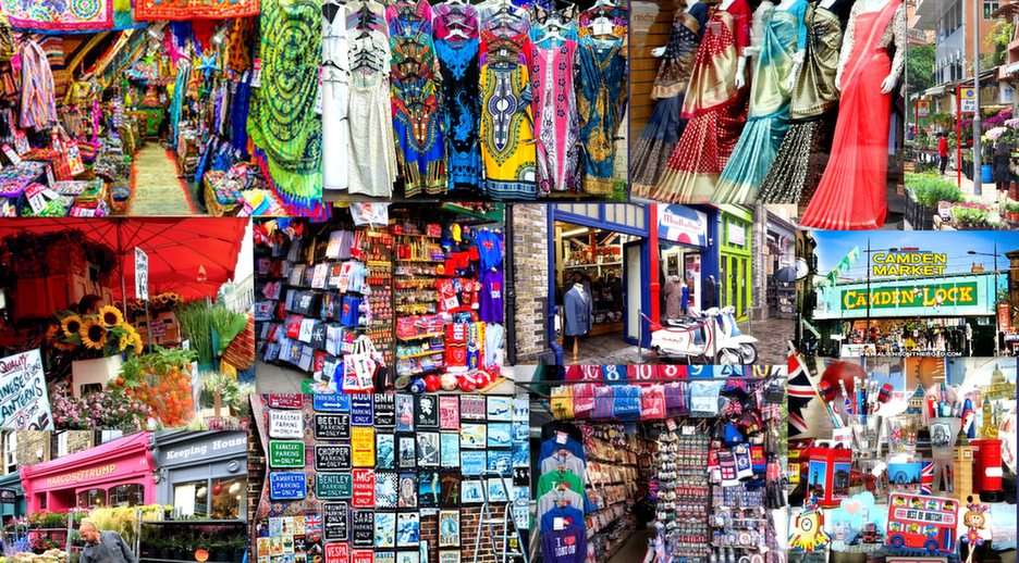 Einkaufen in Camden Town Online-Puzzle vom Foto