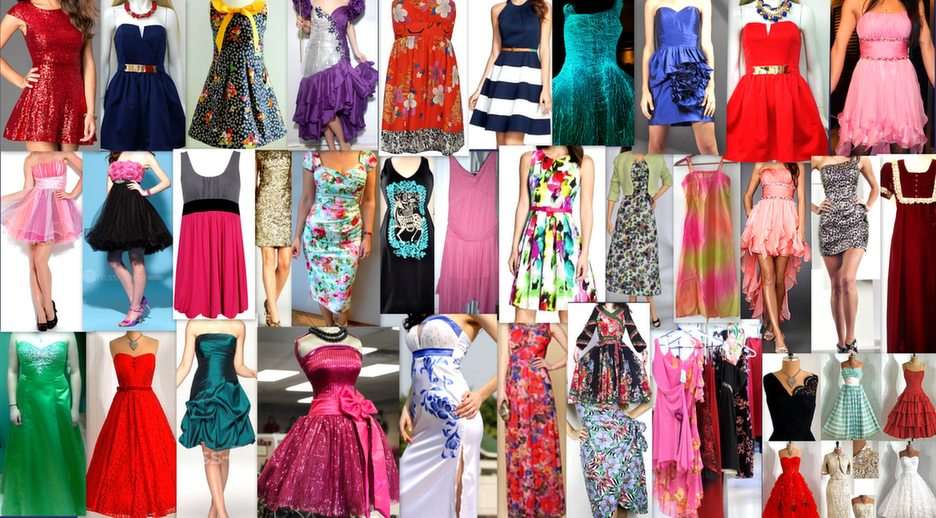 dresses for various occasions puzzle online from photo