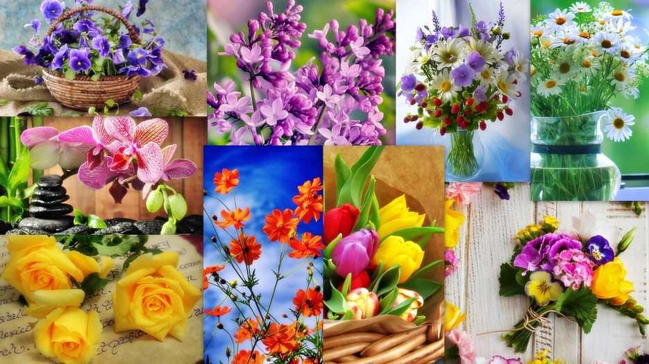 Flowers puzzle online from photo