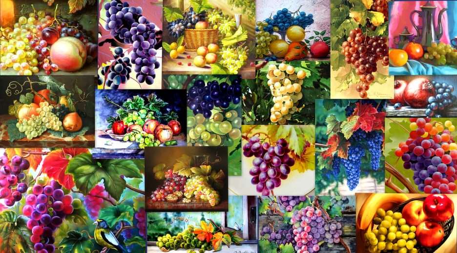 grape in painting puzzle online from photo