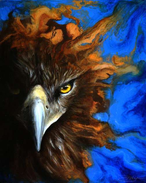 Ravenclaw Eagle pussel online från foto