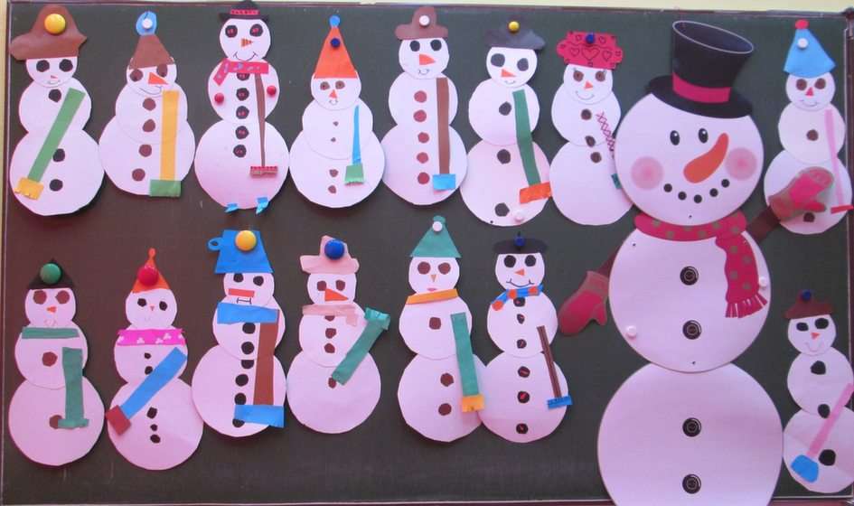 bonecos de neve puzzle online a partir de fotografia