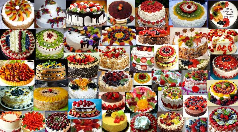gyümölcs sütemények puzzle online fotóról