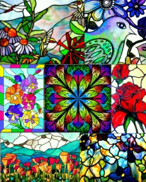 Stained glass windows puzzle online from photo