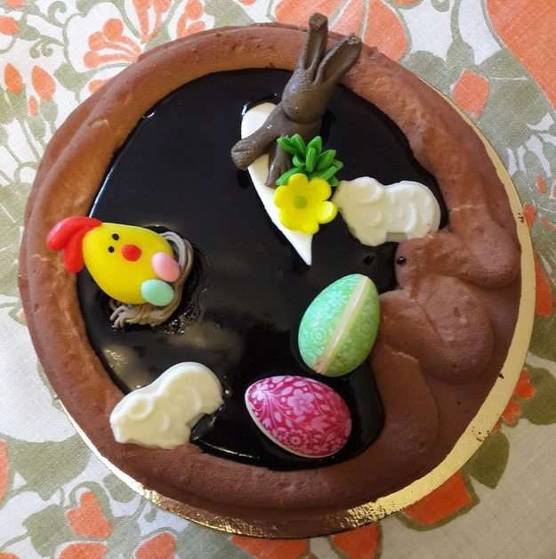 En tårta för semestern pussel online från foto