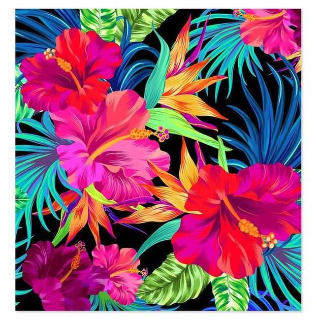 Fleurs tropicales puzzle en ligne