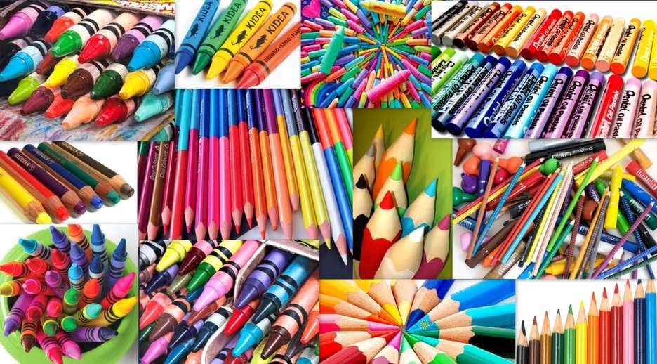 crayons de couleur puzzle en ligne à partir d'une photo