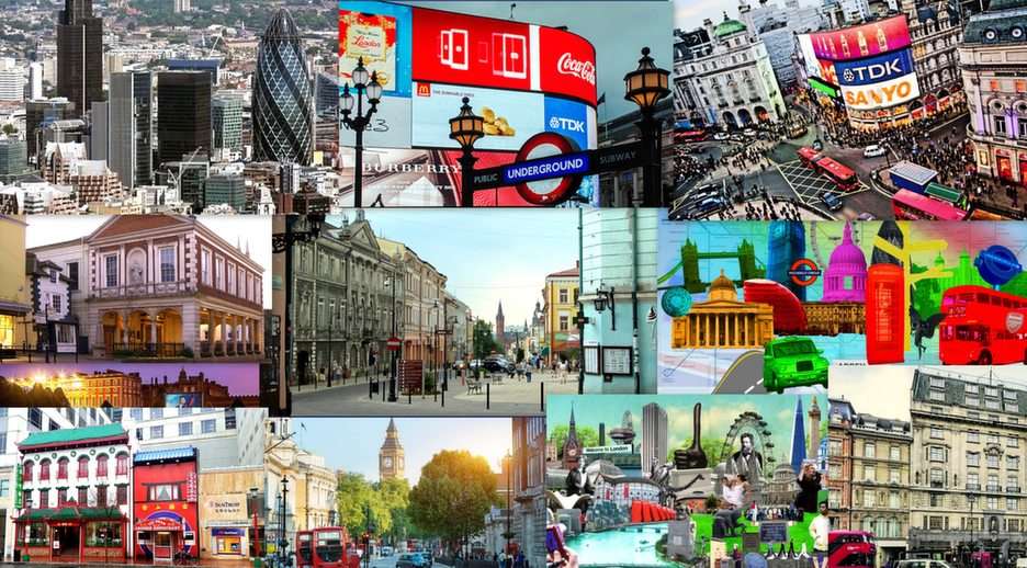 London collage puzzle online from photo