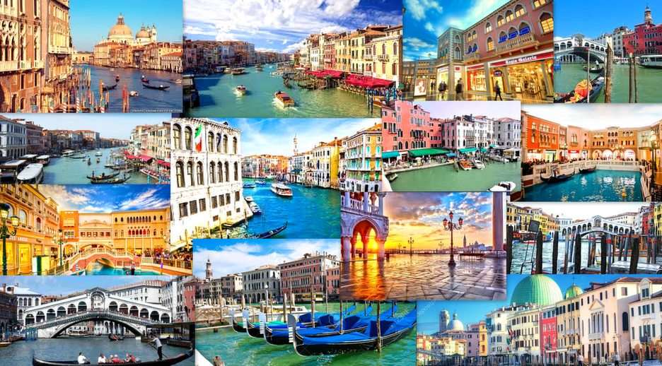 Venedig-collage pussel från foto
