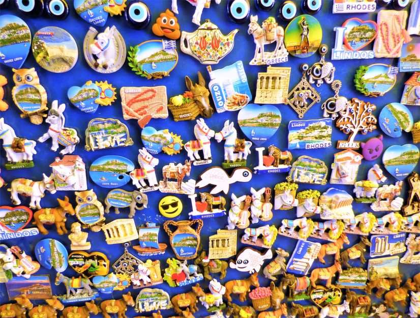 Rhodes souvenirs puzzle online from photo