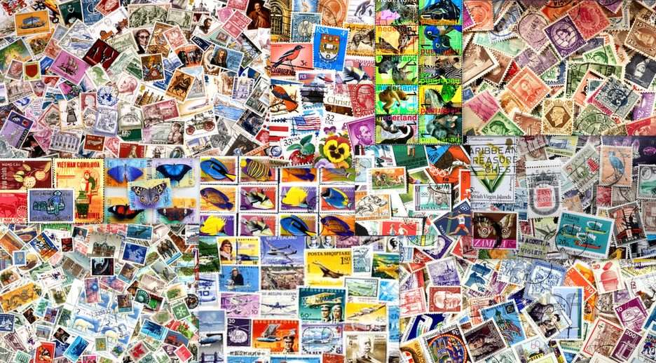 postzegels puzzel online van foto