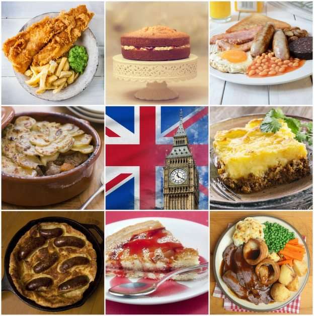 bucătăriile lumii: engleză puzzle online din fotografie