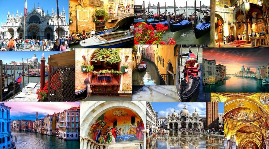 Венеция-коллаж онлайн-пазл