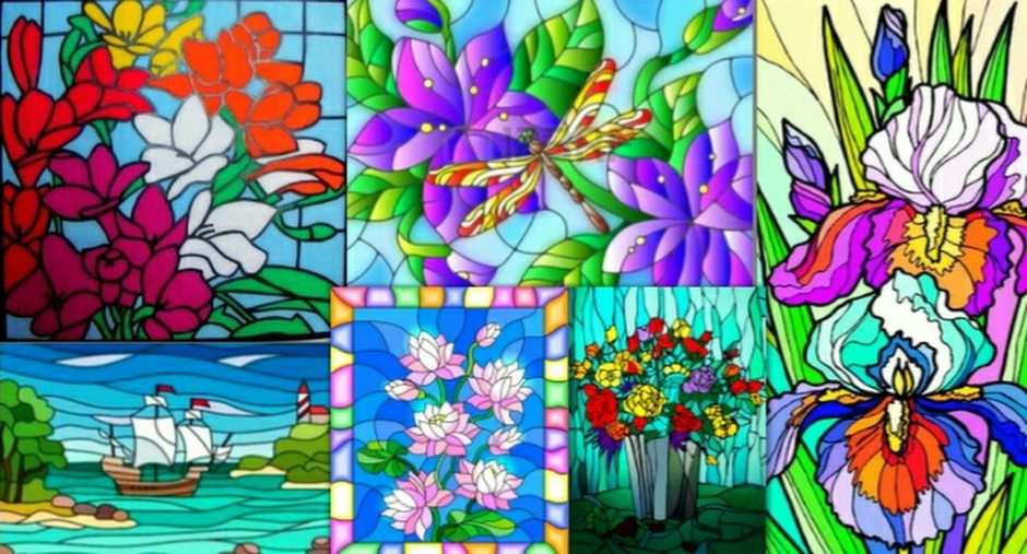 Ólomüveg ablakok puzzle online fotóról