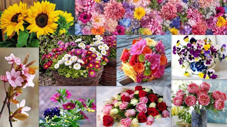 Flowers puzzle online from photo