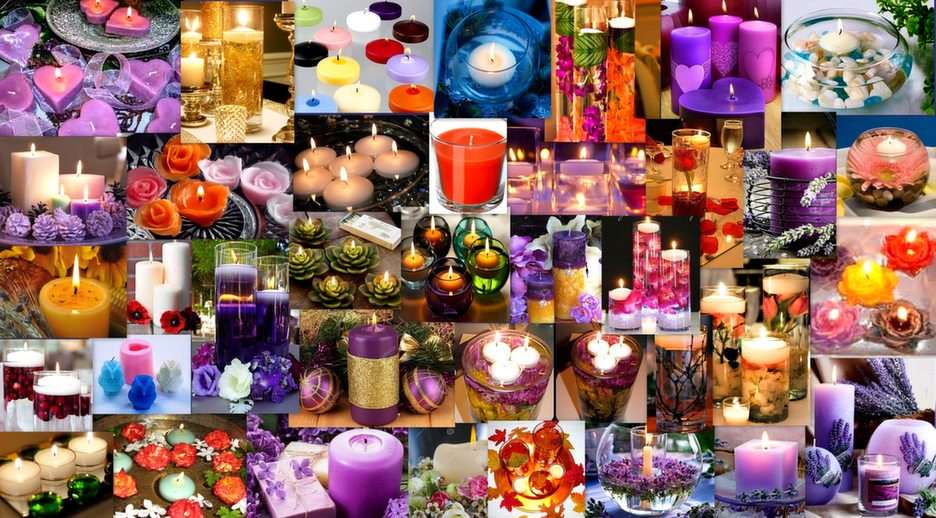 цветни свещи онлайн пъзел от снимка