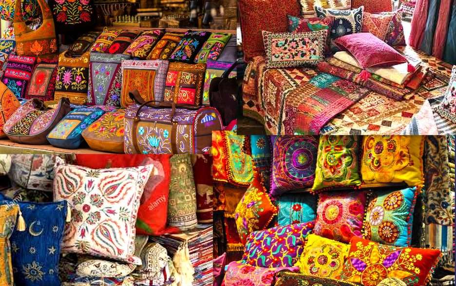 Turkish pillows puzzle online from photo