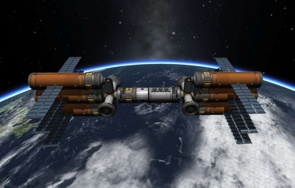 Орбітальна станція Кербін скласти пазл онлайн з фото