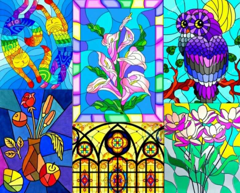 Stained glass windows puzzle online from photo