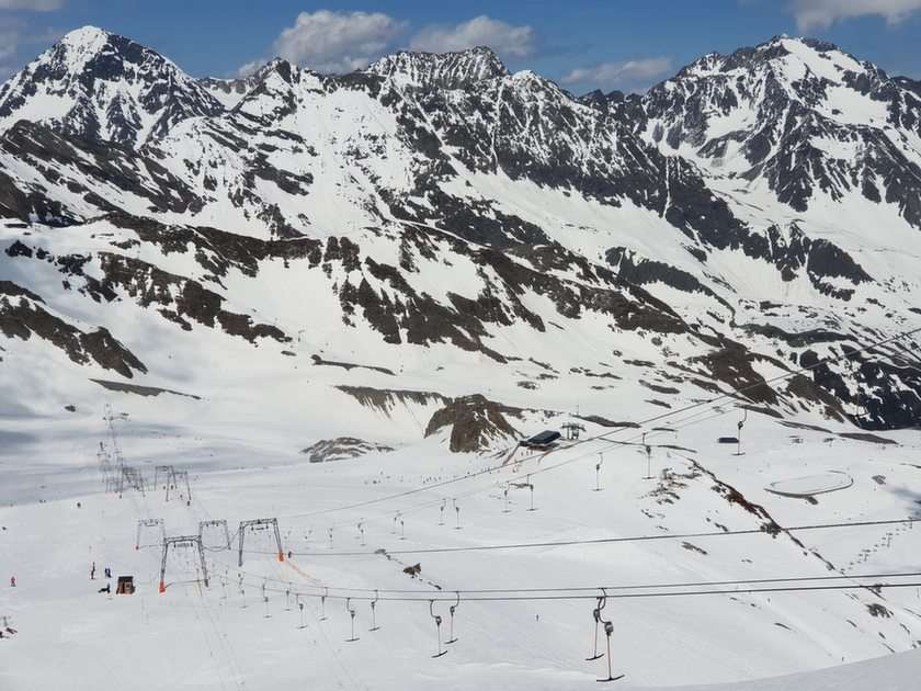 Skicentrum Stubaier gletsjer online puzzel