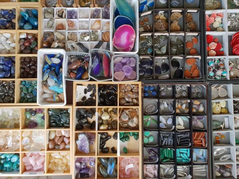 Färgglada stenar pussel online från foto