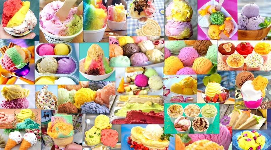 fagylalt, fagylalt ... puzzle online fotóról