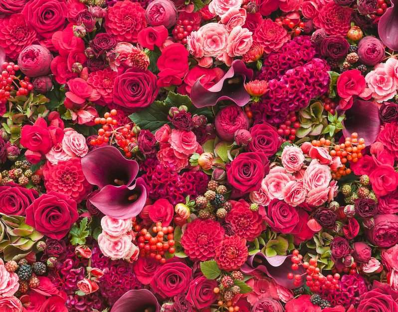 Розови цветя онлайн пъзел