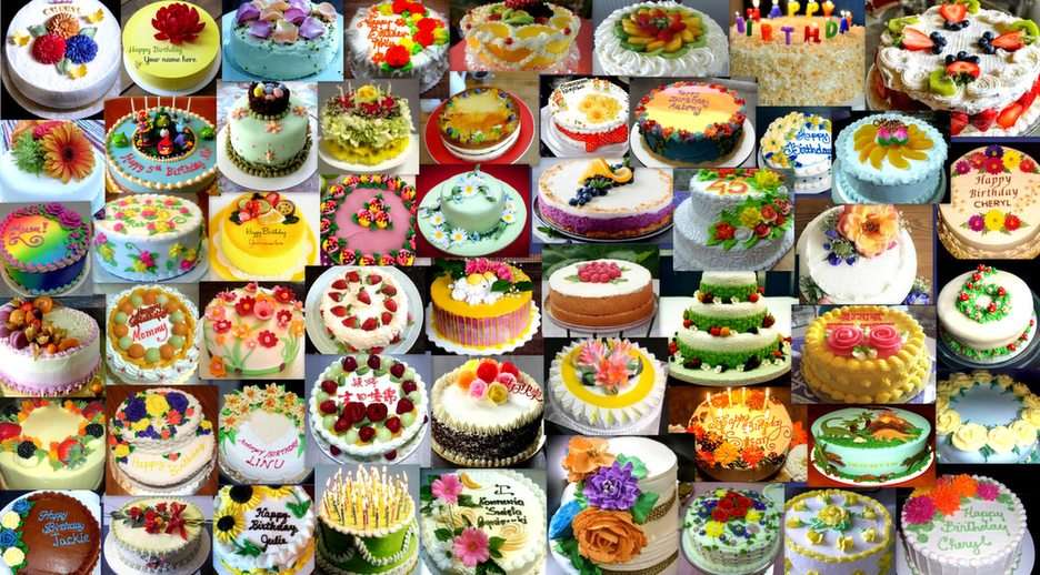 sütemények puzzle online fotóról