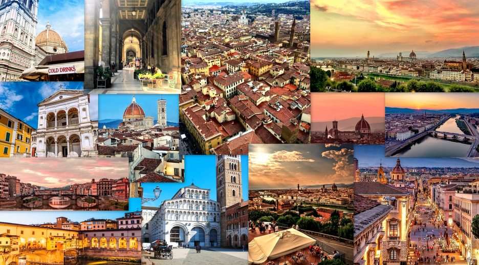 florence-collage puzzle online from photo