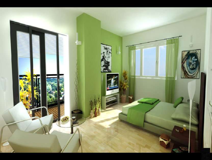 Πράσινο δωμάτιο παζλ online από φωτογραφία