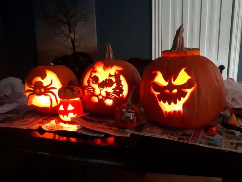 Halloween sticksåg pussel online från foto