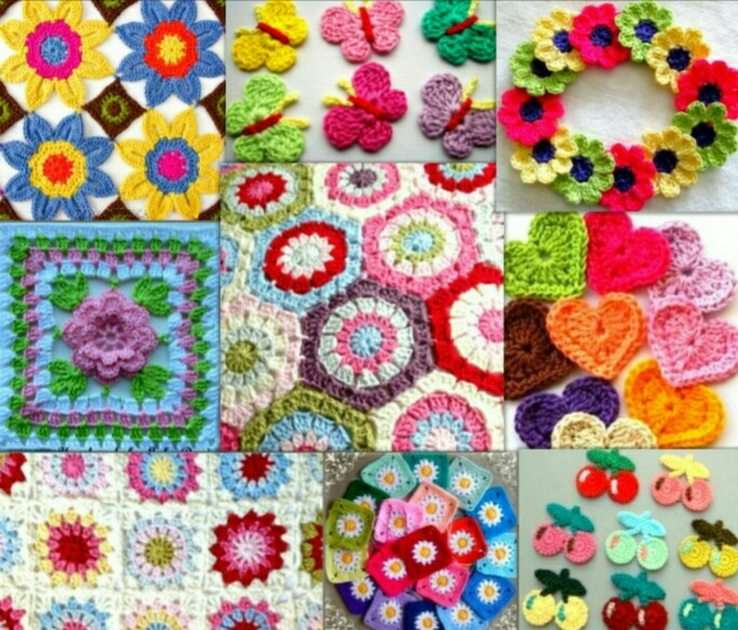 Crochet needlework puzzle online from photo