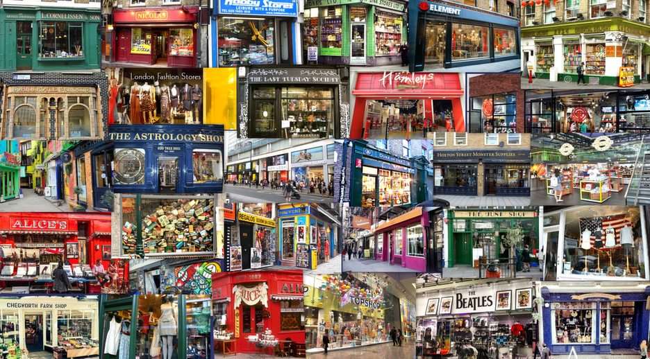 London-shops puzzle online from photo