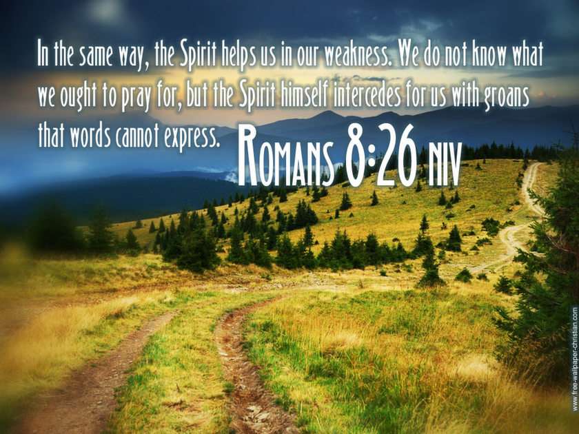 Romans 8:26 puzzle online from photo
