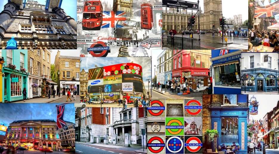 Londýnská koláž puzzle online z fotografie