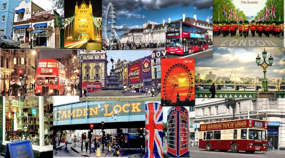 Colaj londonez puzzle online din fotografie