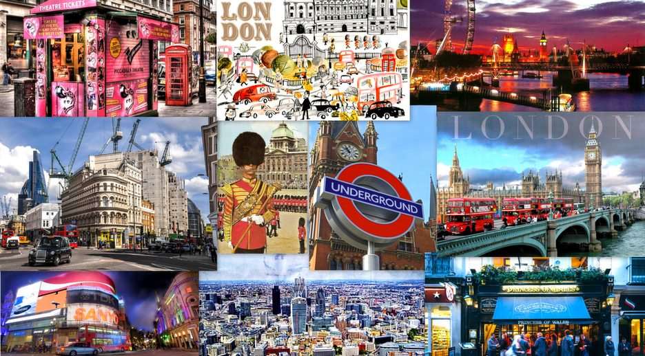 Лондонски колаж онлайн пъзел от снимка
