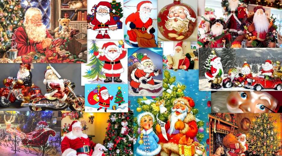 glücklicher Weihnachtsmann Online-Puzzle