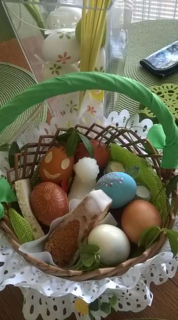 Easter basket puzzle from photo