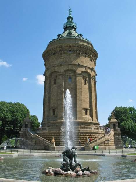 Mannheimer Wasserturm Online-Puzzle
