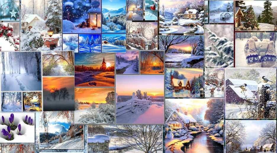 lindas fotos de inverno puzzle online a partir de fotografia